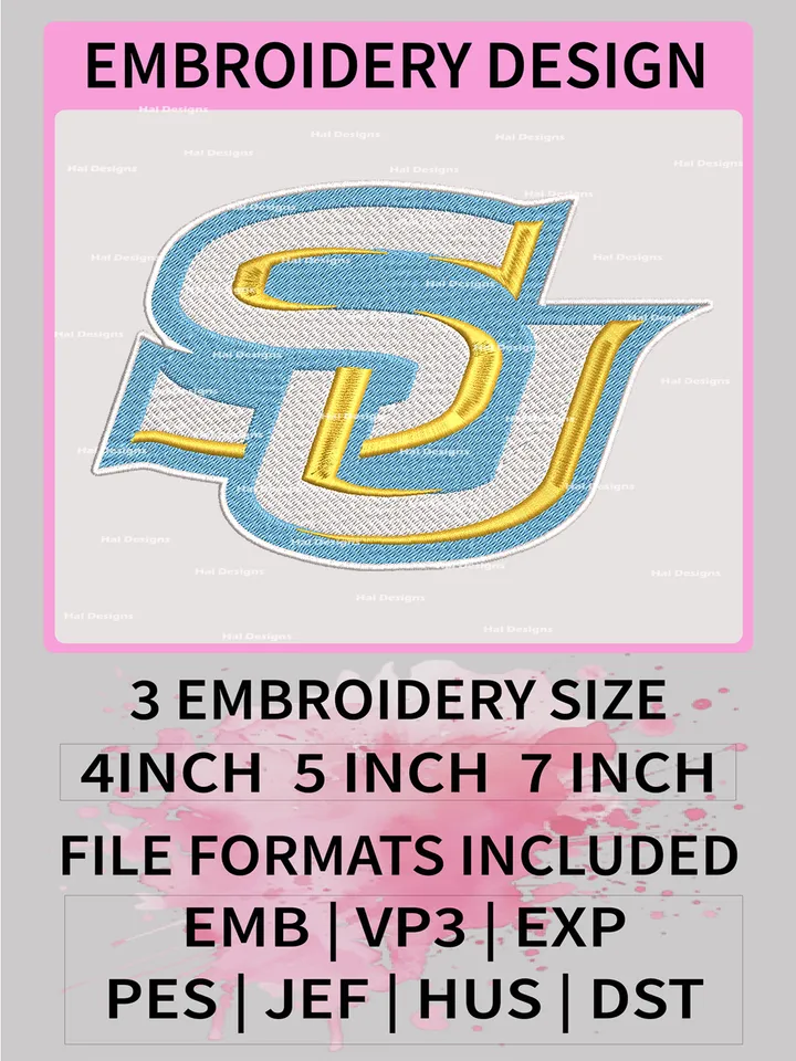 NCAA Southern Jaguars Embroidery File, 3 Sizes, 6 Formats, NCAA Machine Embroidery Design, NCAA Logo, NCAA Teams