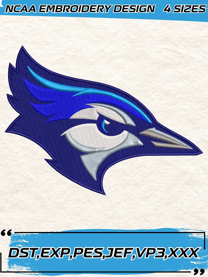 Creighton Bluejays Mascot Embroidery Designs,NCAA Logo Embroidery Design,Machine Embroidery Design File,4 Sizes, Digital Download