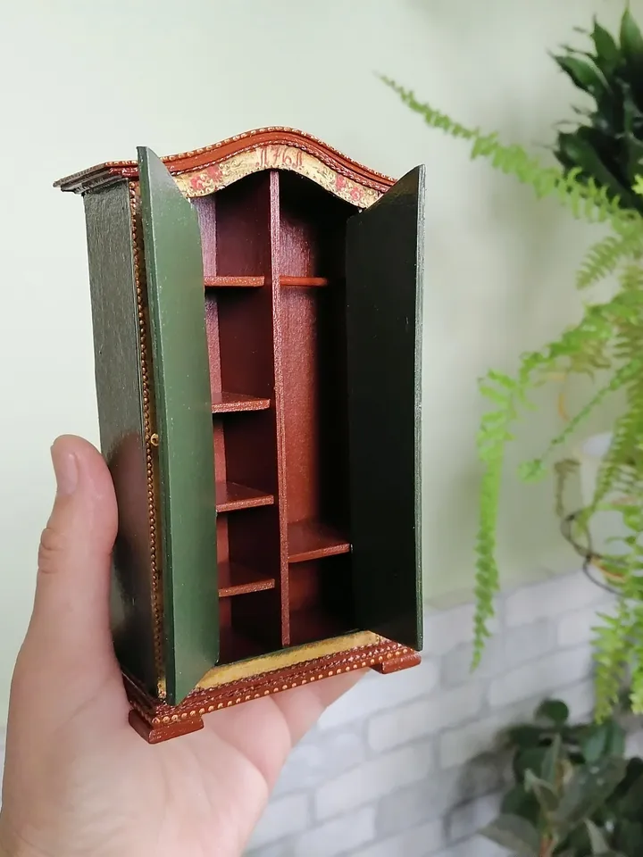 Wardrobe for dollhouse. 1:12.