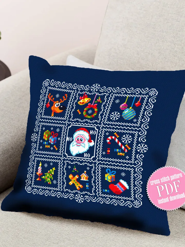 Christmas sampler cross stitch pattern download PDF Christmas pattern digital Winter holiday cross stitch, Quick cross stitch sampler #N25