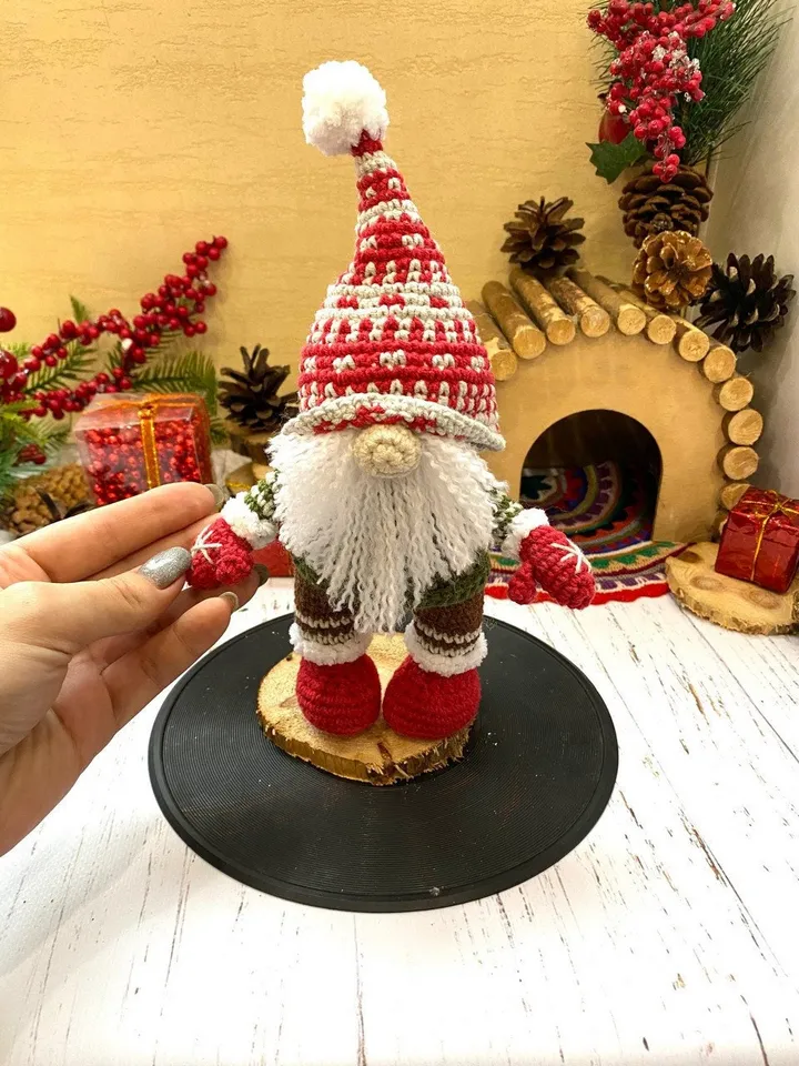 PDF Crochet Pattern Christmas Gnome doll, Amigurumi Scandinavian Gnome Tutorial, Santa Gnome Doll, Christmas ornaments, DIY Christmas Decor