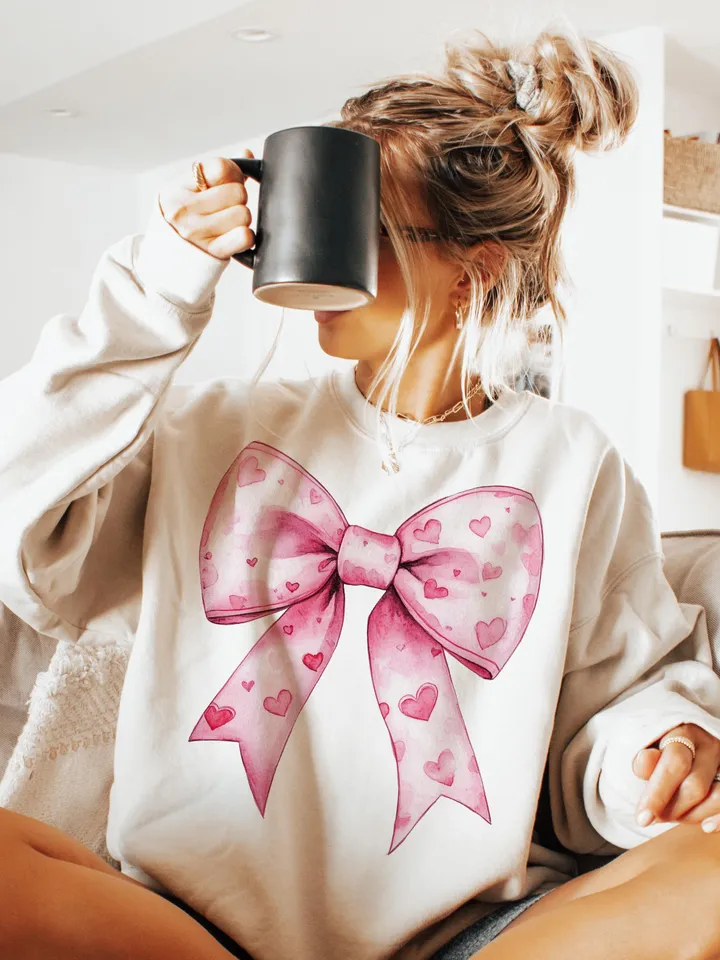 Valentine's day Heart Coquette bow Png, Retro Valentine Shirt Design, Valentine's Day Png, Valentine Love Png, valentine's day bow png