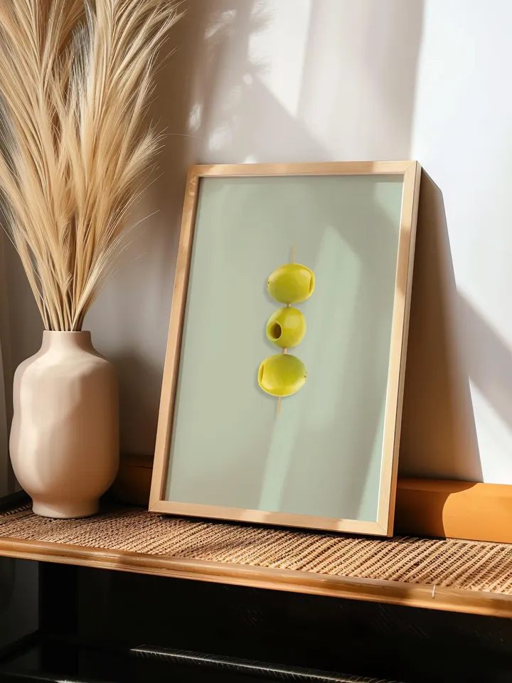 Olive Green Cocktail Olives Print, Martini Poster, Minimalist Wall Art, Cocktail Menu, Alcohol Poster, Retro Wall Art Vintage Digital Decor