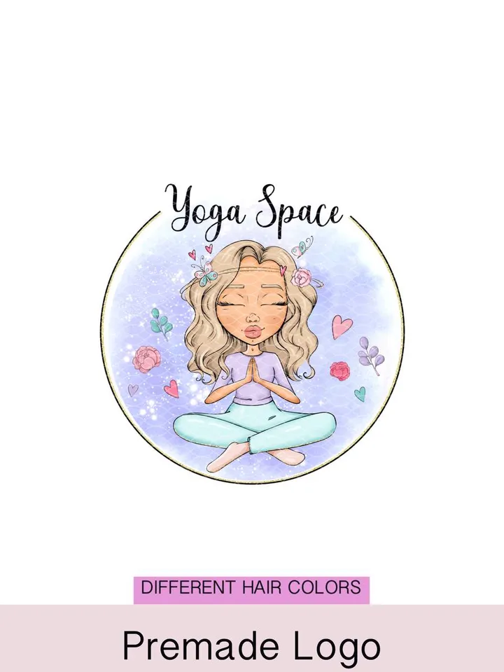 Yoga Studio Logo, Pilates Logo, Meditation Esoteric Logo, Astrology Logo, Spiritual Coach Logo