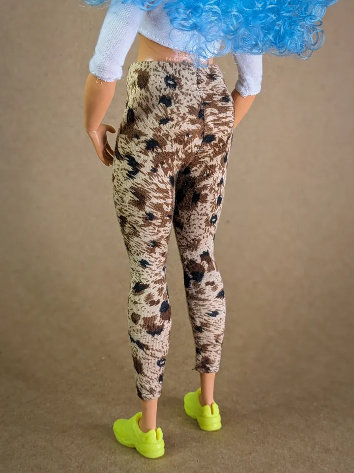 Leopard print leggings for 1/6 scale fashion female dolls