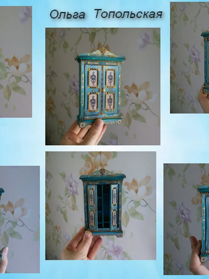 1:12 scale. Wardrobe for dollhouse.