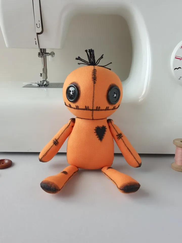 Handmade Voodoo Doll - Orange