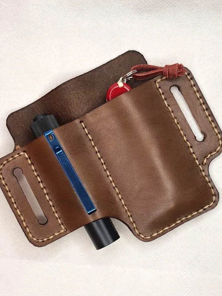 Leatherman, genuine Leather, EDC, Multi-Tool Carrier Sheath, Flashlight Holder, Knives Sheath Holster