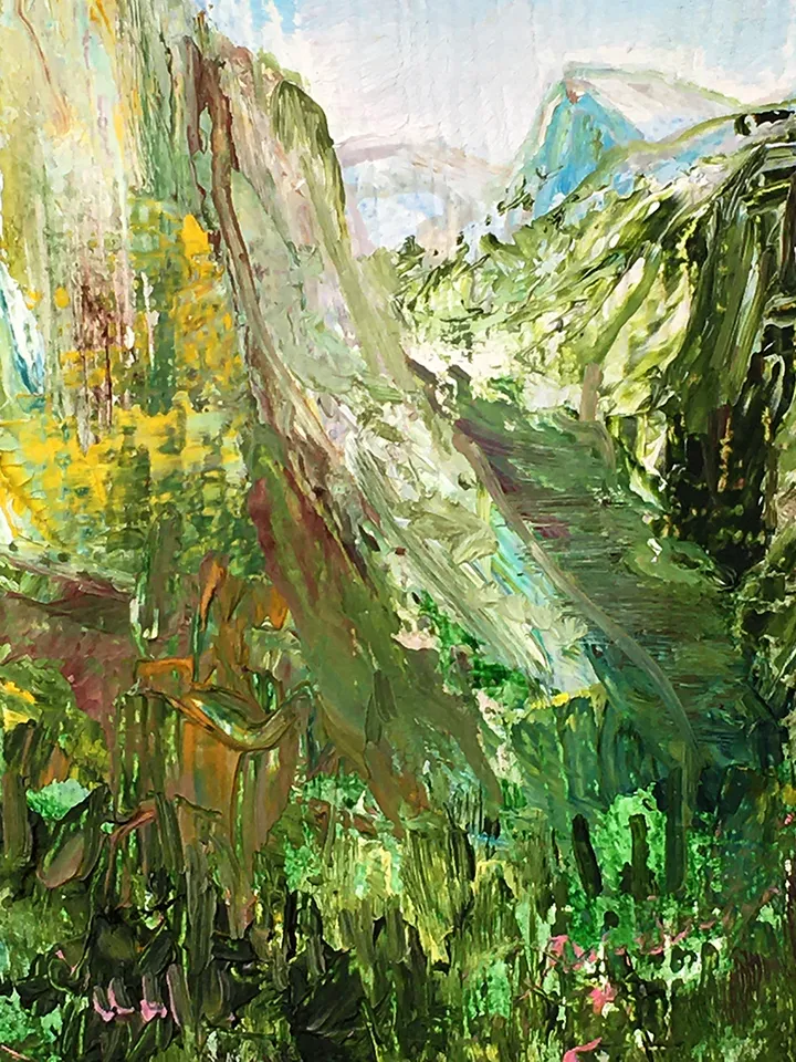 Yosemite National Park Original Oil painting National Park California Landscape Original Art 7 by 5