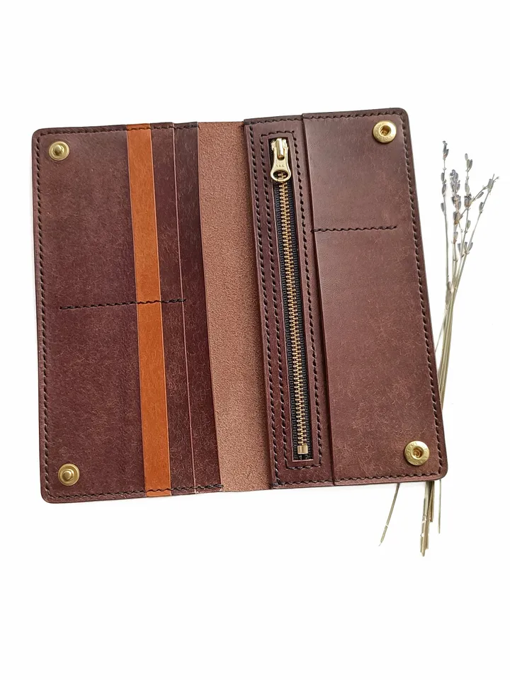 Pattern long wallet - Pattern of a leather wallet - Download PDF