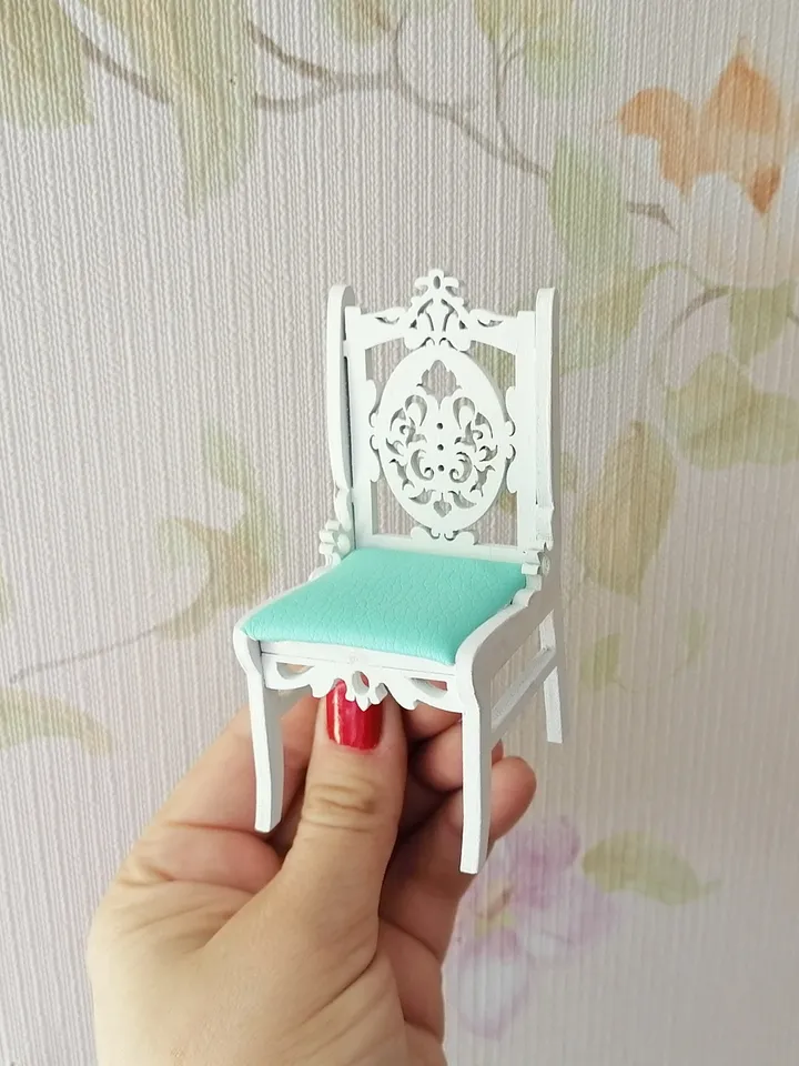 Table , chair. Puppet miniature.1:12 scale.