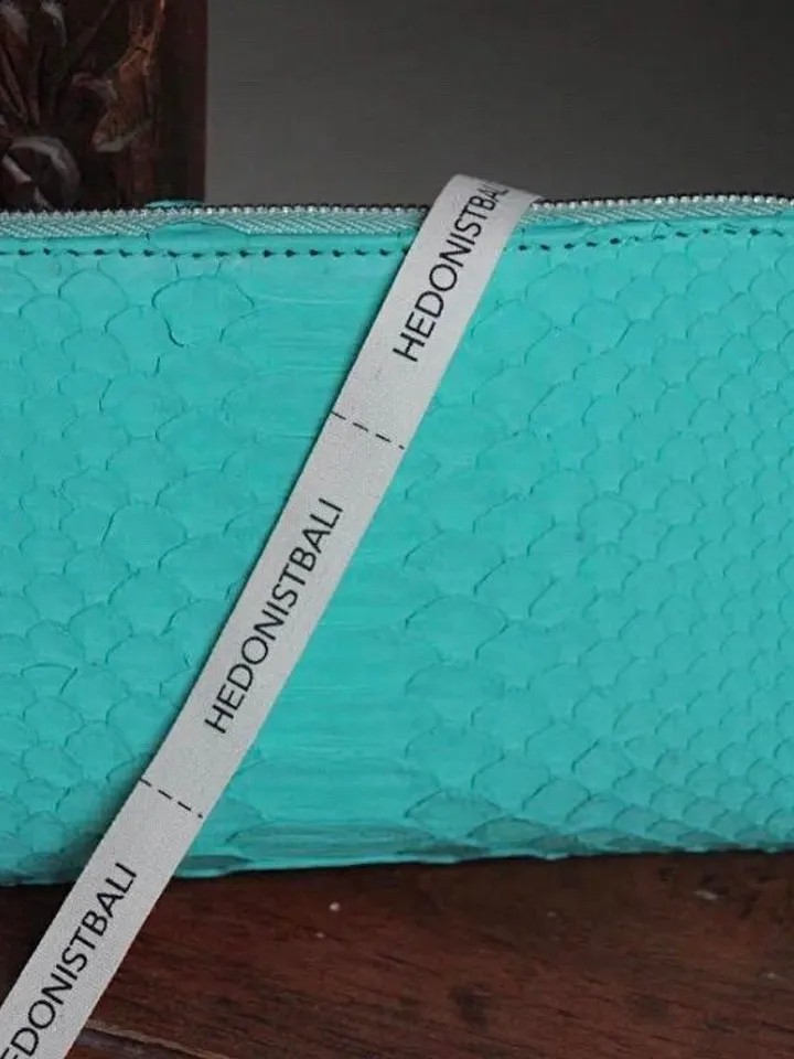 Turquoise Genuine Python Unisex Wallet | Blue Leather Wallet Handmade | Snake print Accessories | Tiffany colour Woman Wallet Exotic Leather