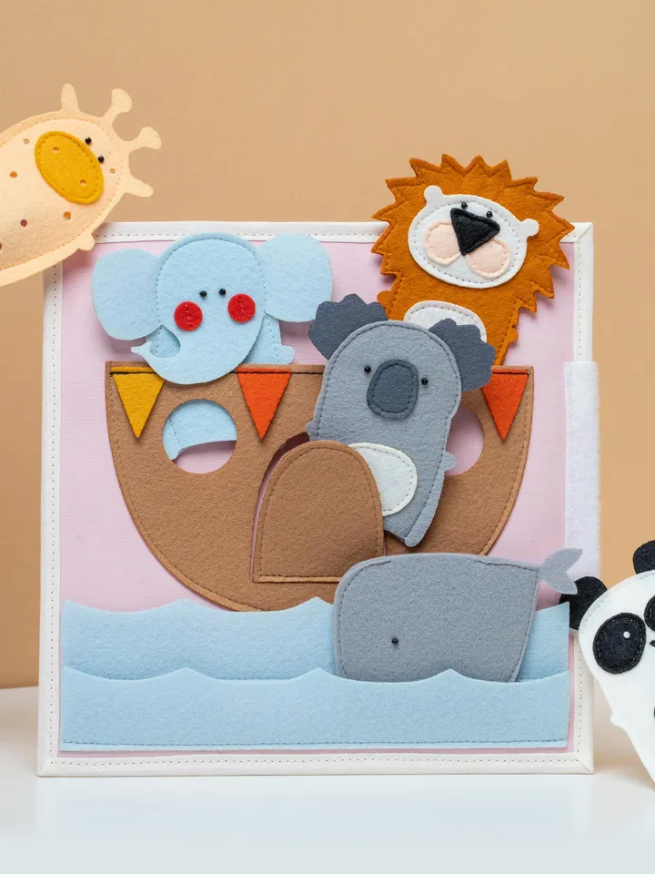 Quiet book for church, felt activity book for toddlers, Montessori busy book, soft sensory book, baptism baby gift, interactive felt book