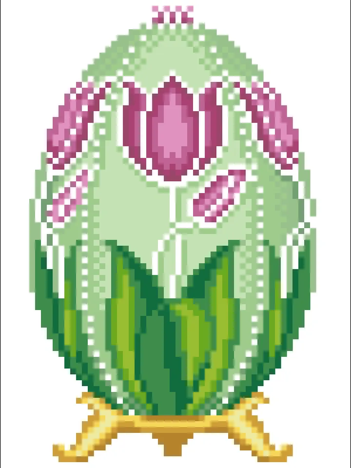 Cross Stitch Pattern Easter Faberge Egg Digital Download PDF