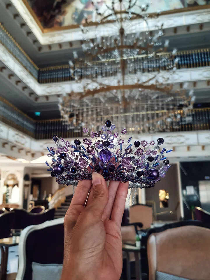 Purple crown, Violet crown, Purple tiara, Violet tiara, Halloween headpiece, Crowns, Children crown, Tiaras, diadem,costume play