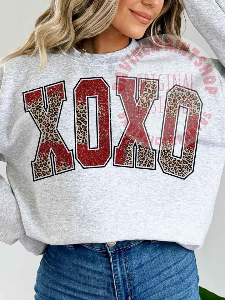 Xoxo Leopard Cheetah Valentine's Day PNG, Valentines png, Xoxo png, Xoxo Sublimation, Leopard Valentines, Valentines shirt, Love, png files