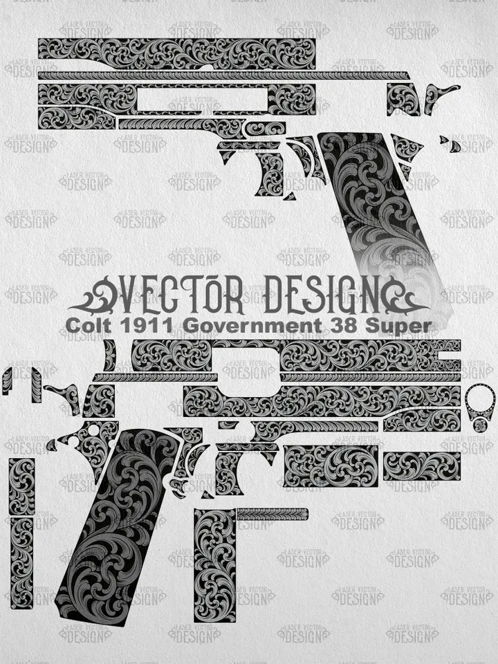 VECTOR DESIGN Colt 1911 Government 38 Super Scrollwork