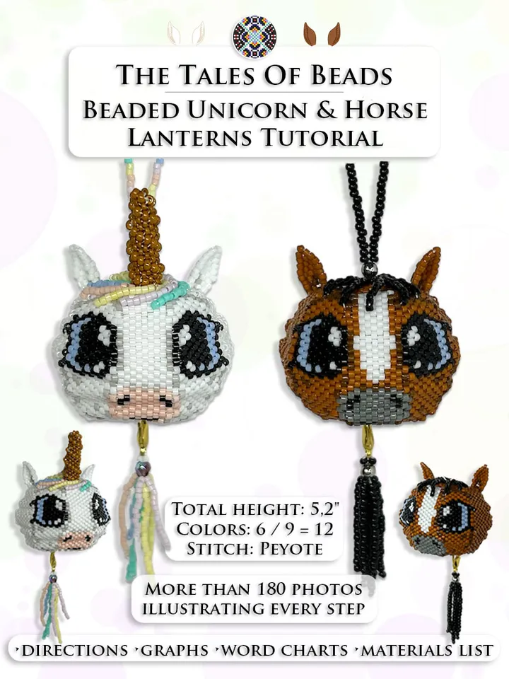 Beaded Animals Tutorials: Horse & Unicorn Beading Pattern