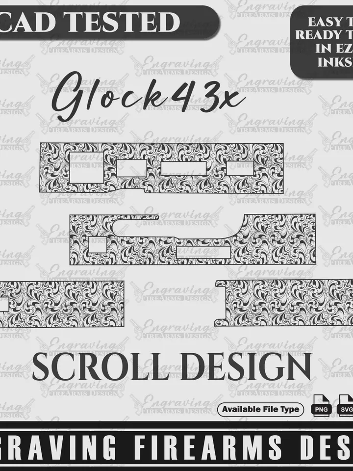 Engraving Forearms Design Glock 43X Scroll design