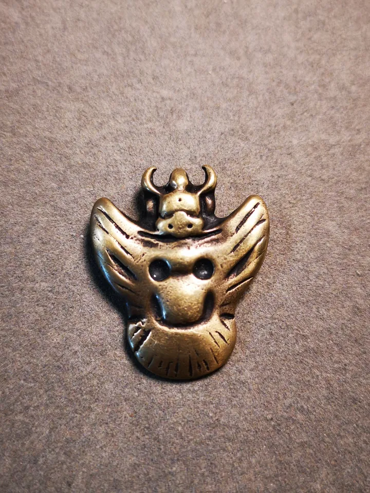 Gandhanra Handmade Tibetan Buddhist Amulet Garuda,Garula,Suparna,Golden-winged Bird Pendant,Made of Lima Brass,30 years old