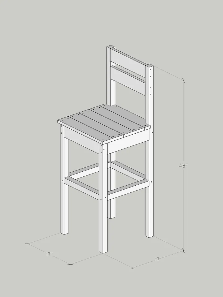 Outdoor Bar Plans, Bar Stool Plans, Outdoor Furniture, PDF, DIY