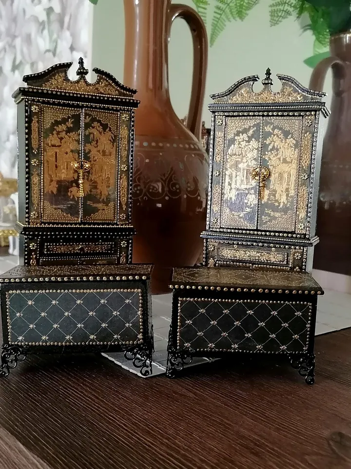 Dollhouse chest. 1:12. Furniture for dolls. Dollhouse miniature.