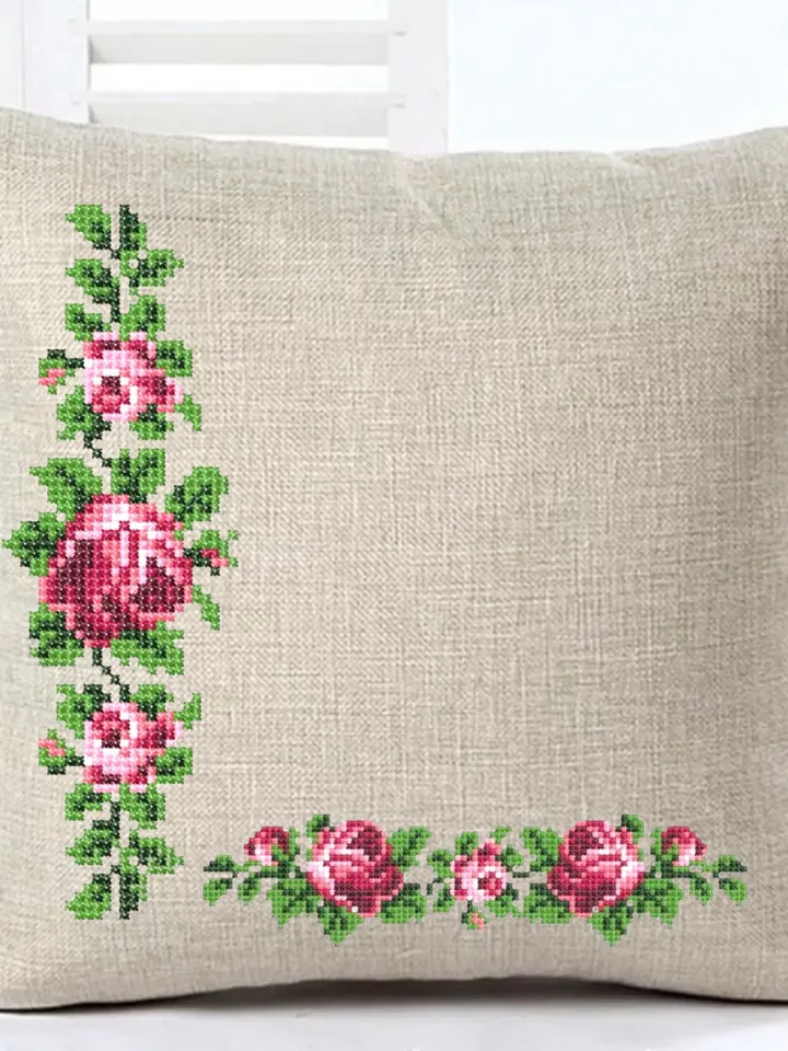 Roses cross-stitch set patterns machine embroidery designs digital embroidery pattern clothing décor embroidery motif flower embroidery
