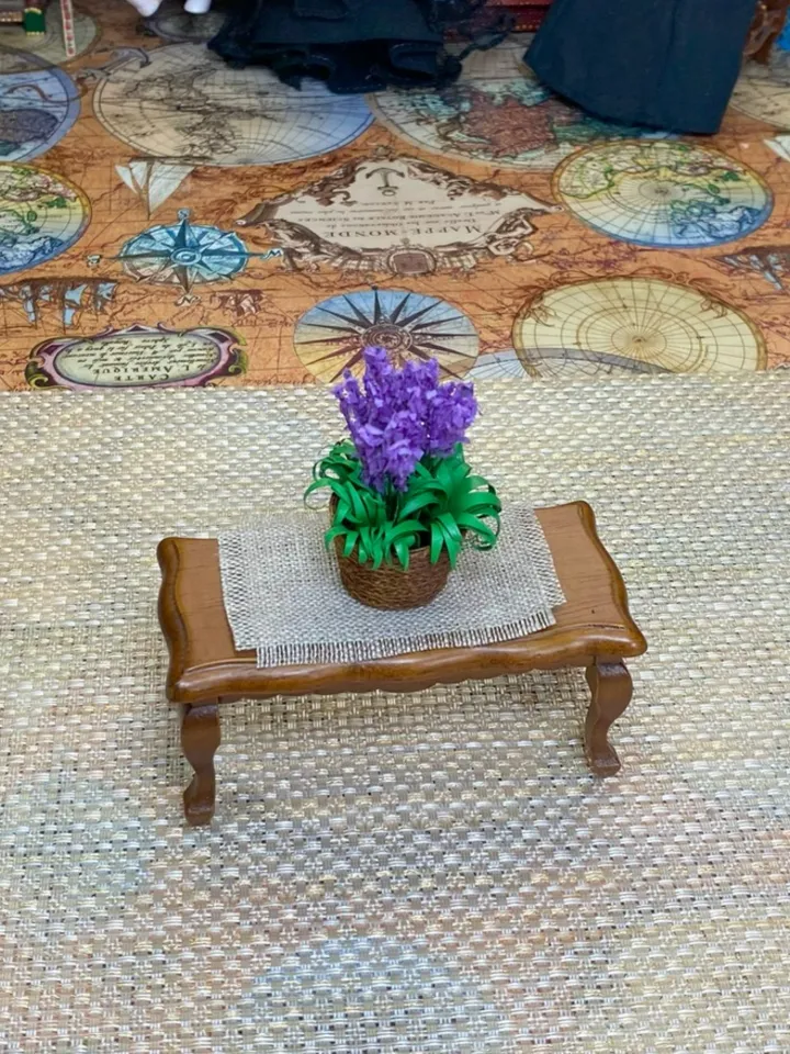 Lavender in a flowerpot. Doll miniature. 1:12. Handmade.