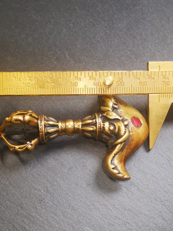 Gandhanra Antique Tibetan Amulet Ritual,Kartika(knife of the dakinis), Trantic Buddhism Ritual Implement, 2.64"