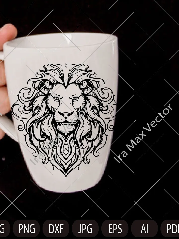 Lion Face svg / Lion Head svg / Lion heraldic/ Lion svg / Lion King svg Lions Mascot svg / Leo svg /Lion Head /Lion Printable