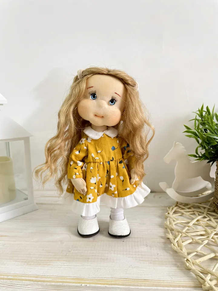 Art Doll Waldorf Doll Inspiration Handmade Textile Doll Birthday Gift for Girl