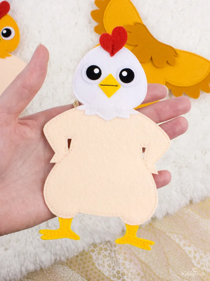 Felt Chickens Sewing Pattern - Dress Up toy