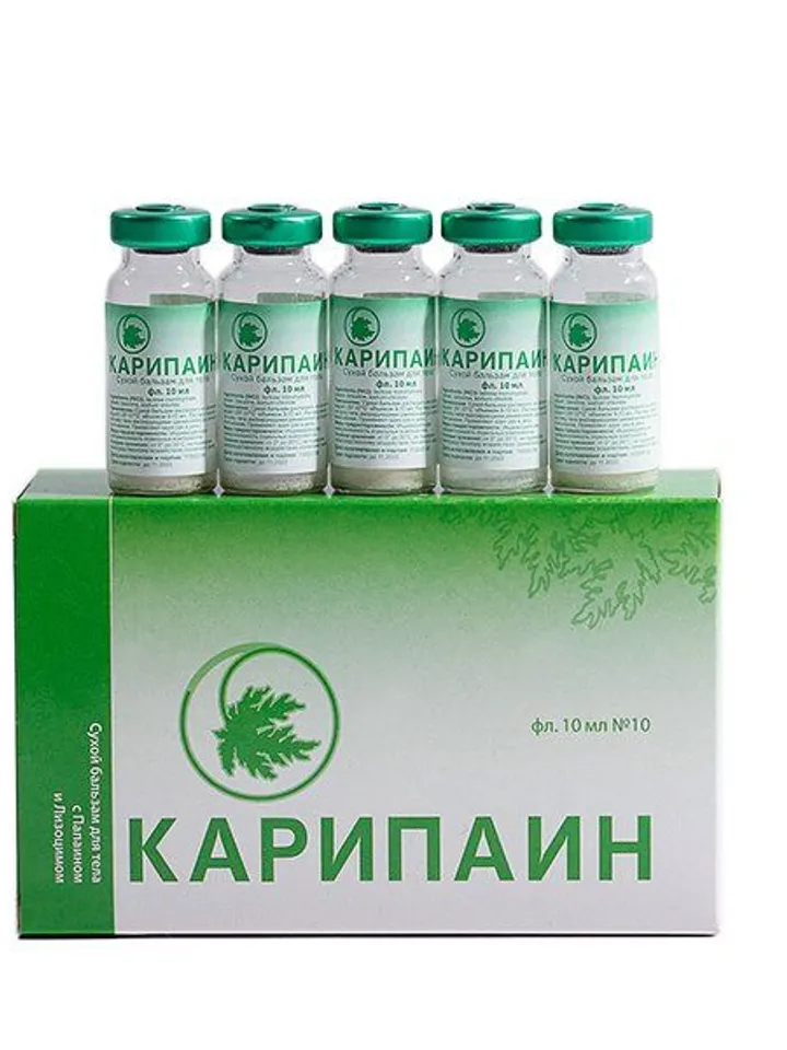 Karipain dry balm for joints hernias osteochondrosis 10 ml (0.33oz) x 10 pieces