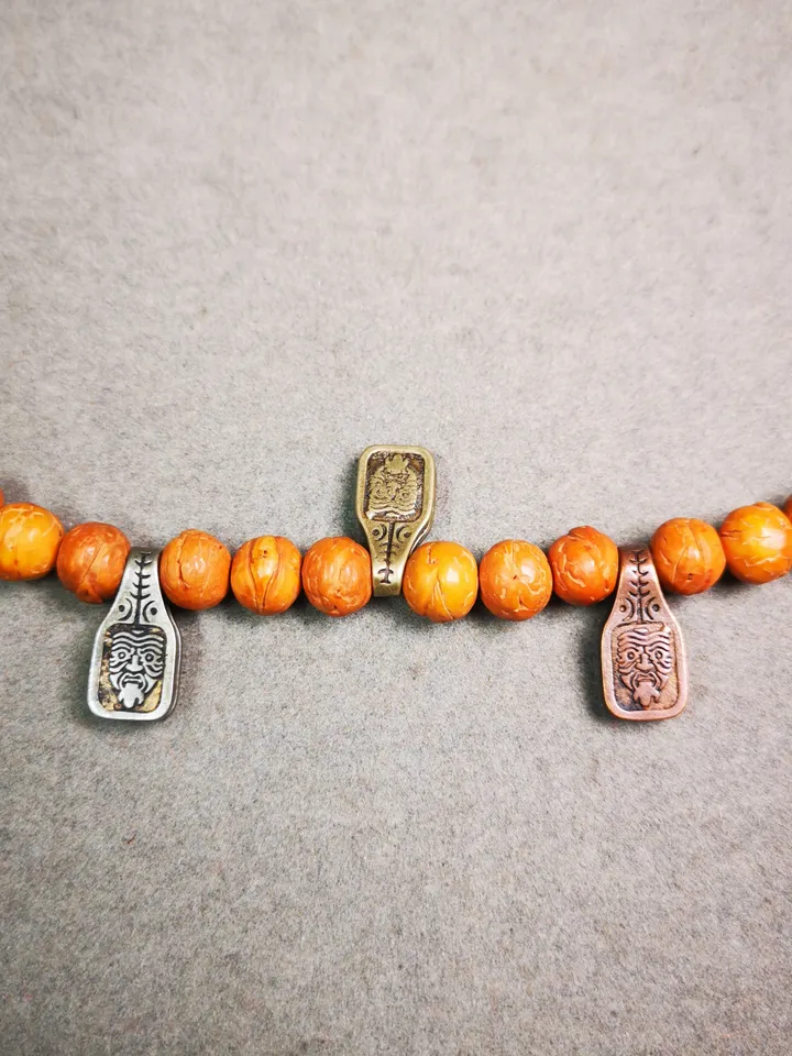 Gandhanra Handmade Buddhist Mala Counter Clip,Bum Counter Clip for Prayer Beads,Shri Devi,Drashi Lhamo,Zashi Lhamo Shape,Mala Accessories
