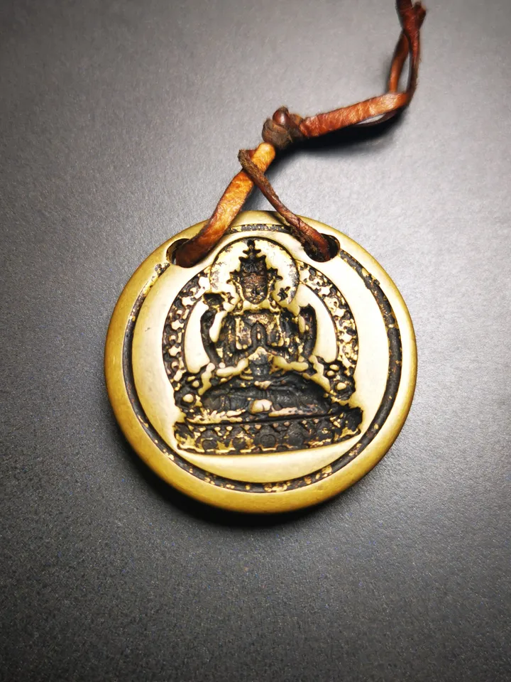 Gandhanra Old Tibetan Buddha Statue Tsa Tsa Mold Amulet,Chenrezig,Copper Mould For Making Clay Buddha Statue, DIY Tsha Tsha Statue,Pendant