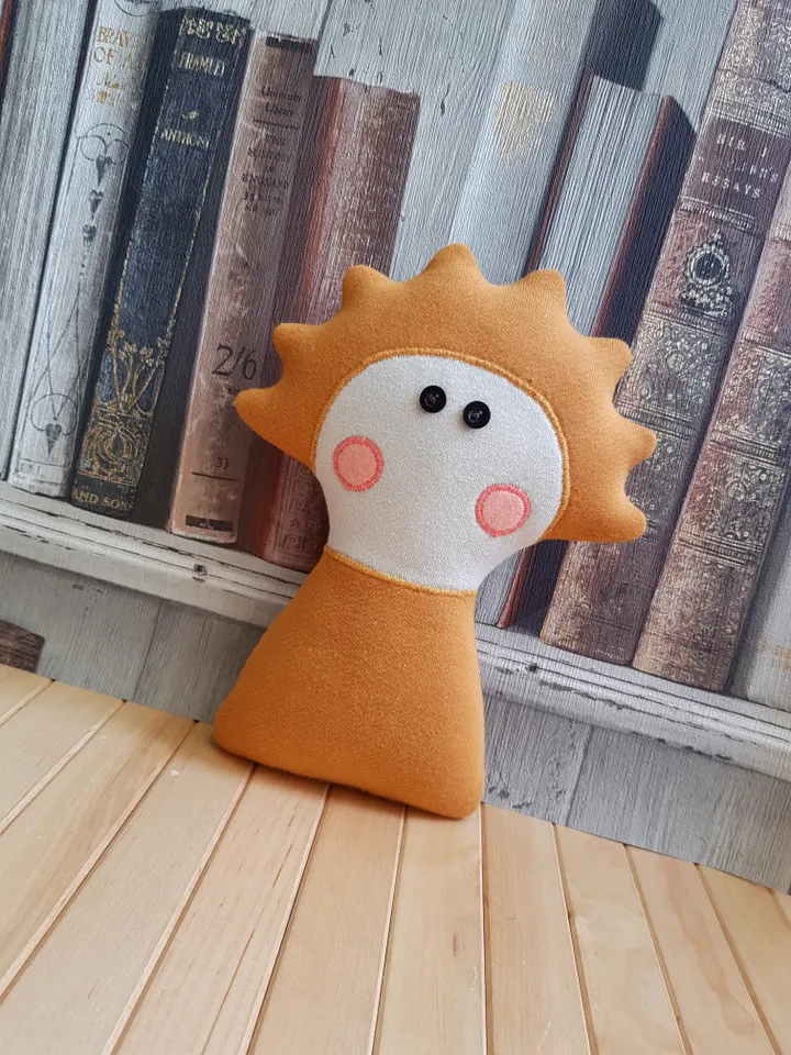 Rag doll Lilu sewing pattern PDF, digital tutorial in English, mini doll sewing diy