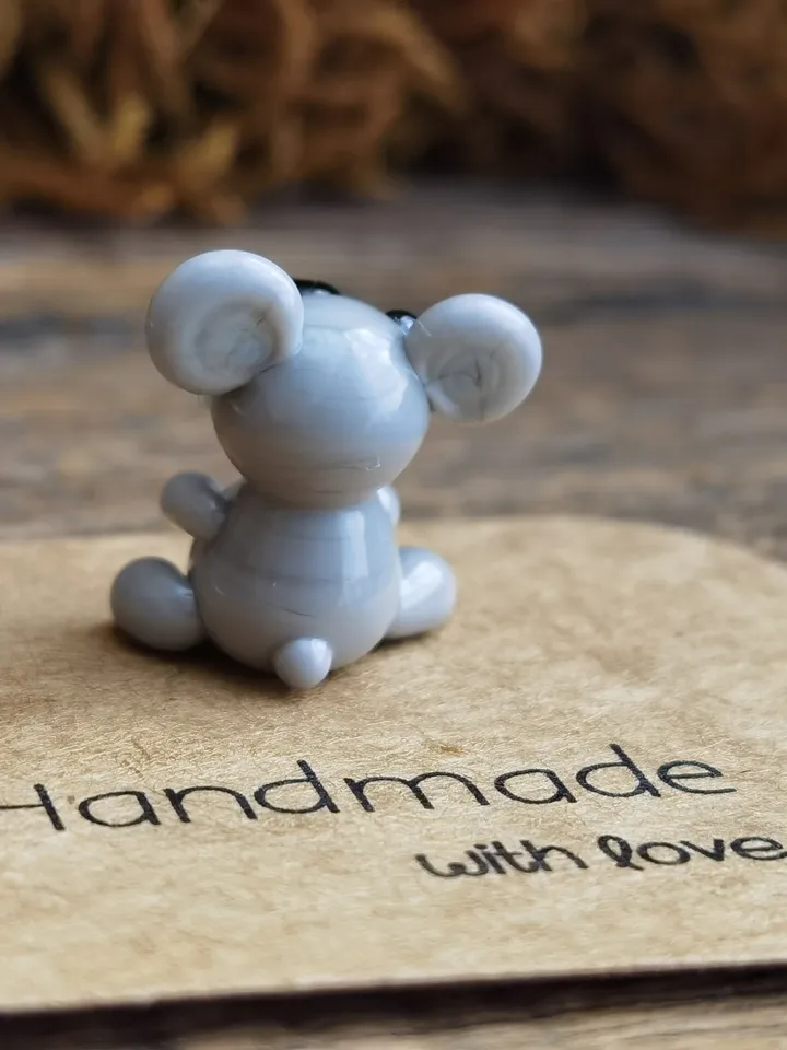 KOALA MINIATURE ANIMALS koala gifts I love you Koala figurine Koala ornament Koala Valentine Glass Koala Zen garden Terrarium figurine