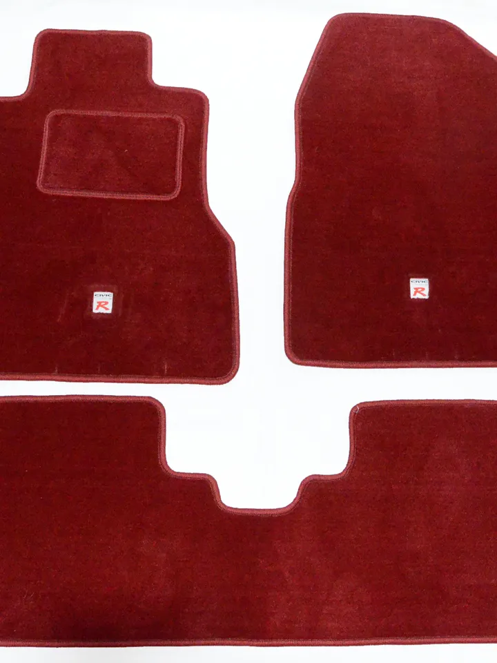 Ep3 Red Type-r Front Carpet Set Floor Mats 2 Pc for LHD 01-05 Honda Civic 3/5 dr