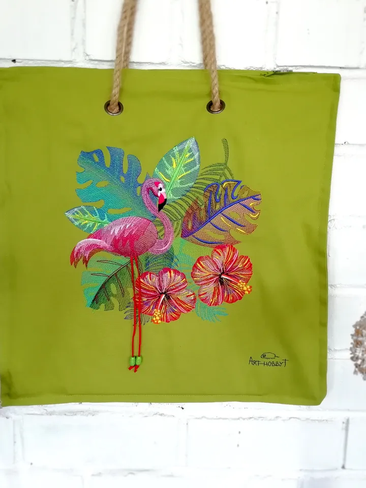 Machine Embroidery DesignFlamingo Tropics