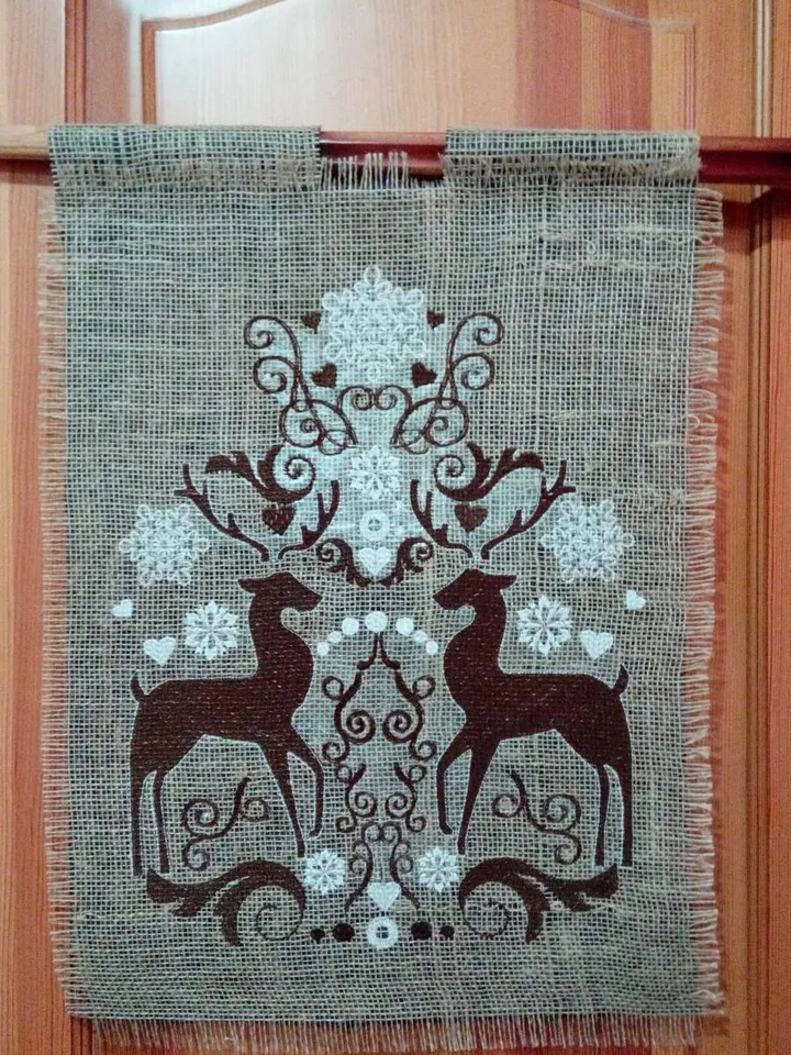New Year set of panels and napkins Embroidery Design