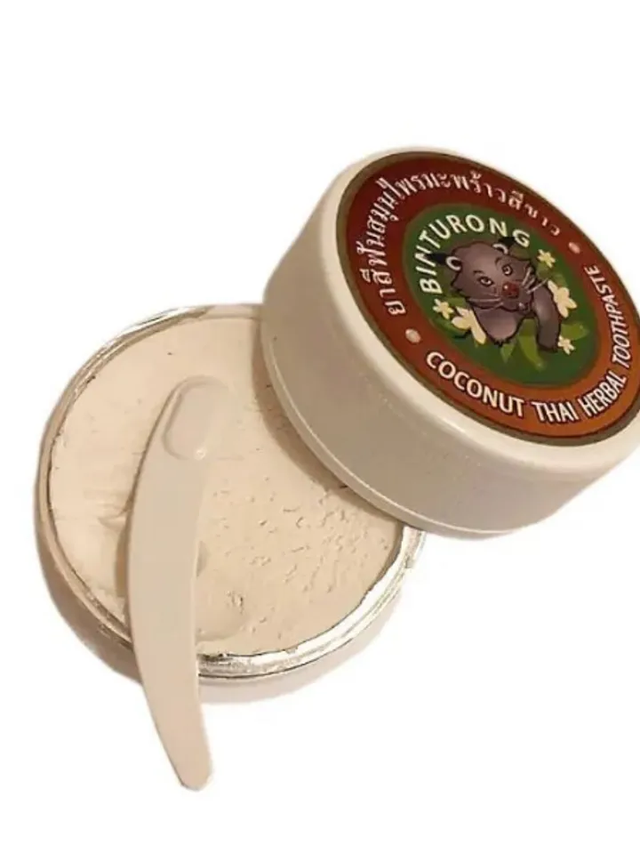 Original Binturong, Thai herbal whitening toothpaste with Coconut oil, 33 gr.