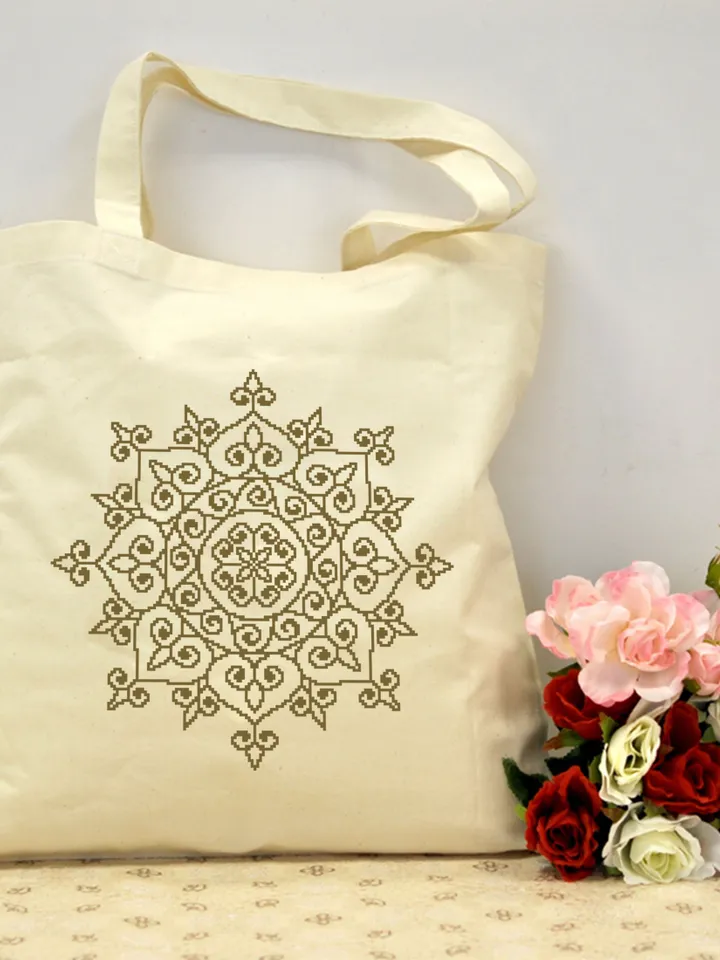 Easy mandala cross stitch pattern download PDF Monochrome floral ornament cross stitch chart, Mandala embroidery beginner, Home decor #M34