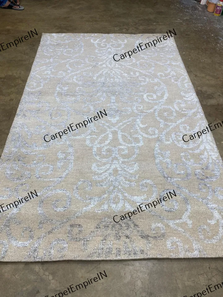 Exquisite Beige Modern Oushak Hand Knotted Rug 4x6, 5x8, 6x9, 8x10, 9x12, 10x14 ft Handmade Rugs for Living Room - Antique Contemporary rug