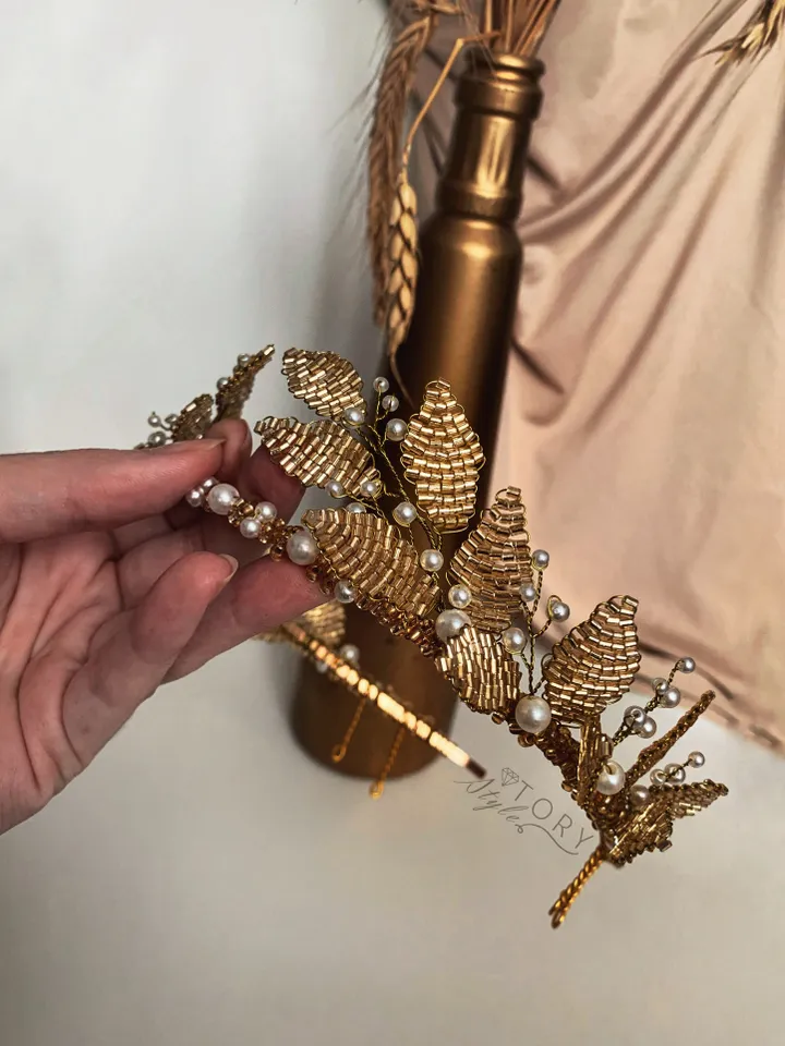 Silver Greek tiara, Gold Greek tiara, bridal gold tiara, Wedding crown, Wedding greek crown, leaf headpiece, Gold leaf crown, Gold headpiece, silver leaf tiara