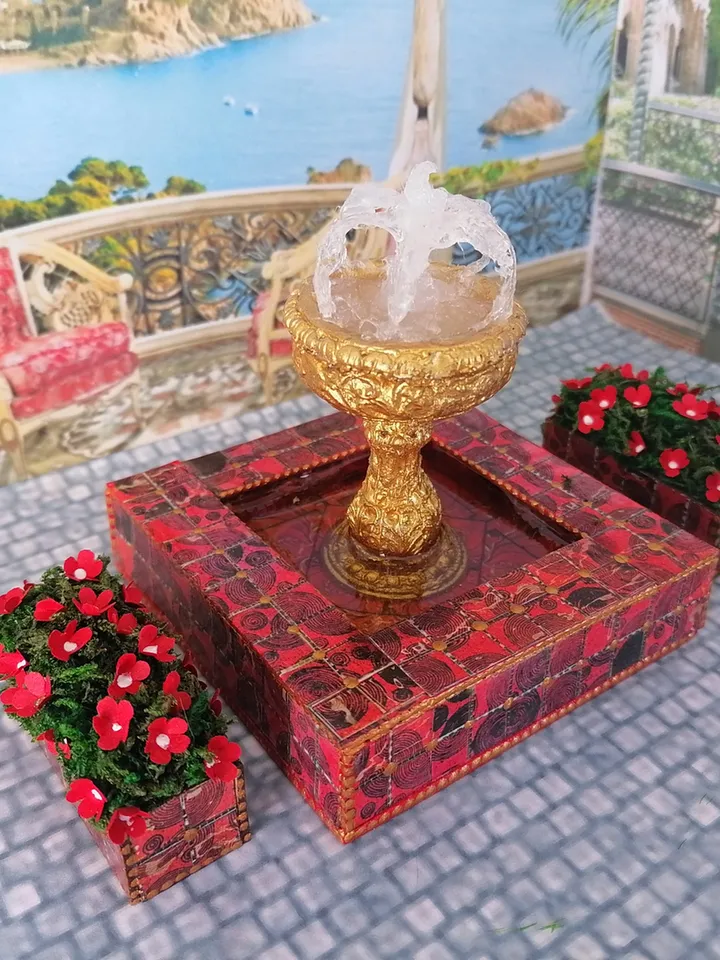 Miniature fountain. Fountain for the collection of dolls.
