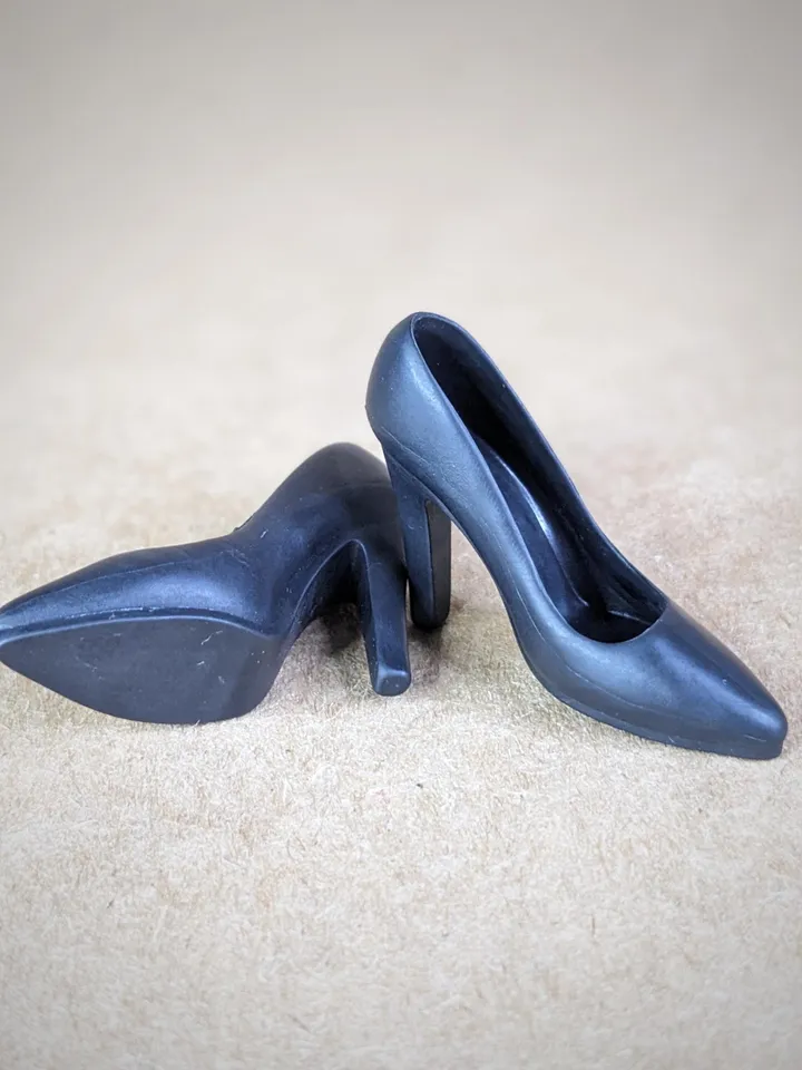 Classic black heels shoes for 30 cm fashion female dolls