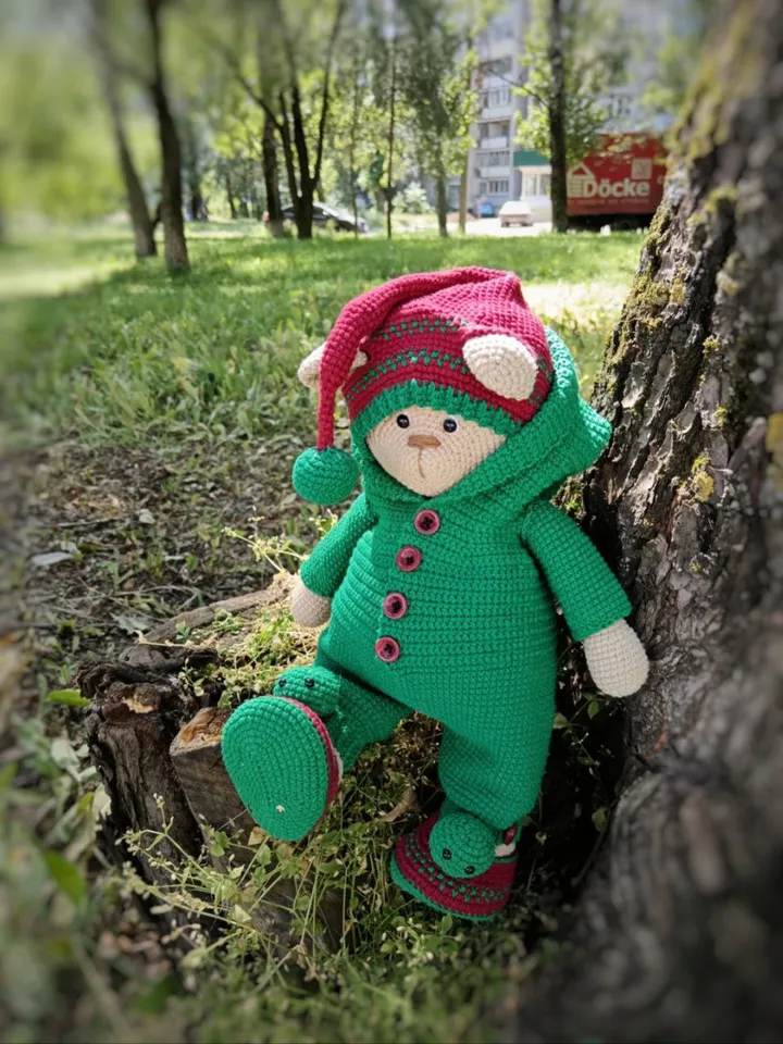 Teddy Bear Crochet Amigurumi interior handmade toy