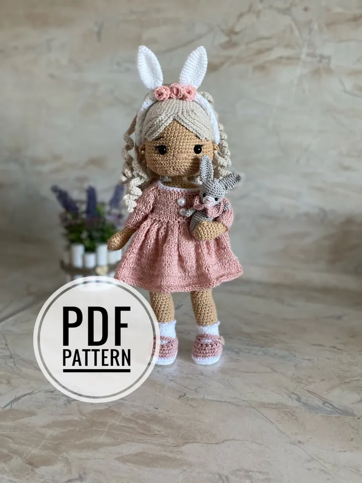 Crochet doll in bunny