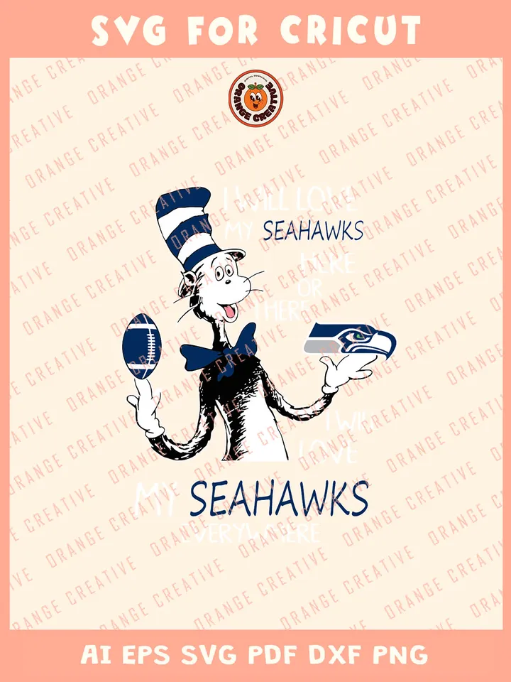 I Will Love My Seattle Seahawks Svg, NFL Seahawks Team Svg, NFL Football SVG for cricut, Seahawks Team Gift For Girls, Svg Files for Cricut, Png, Dxf, Digital Download