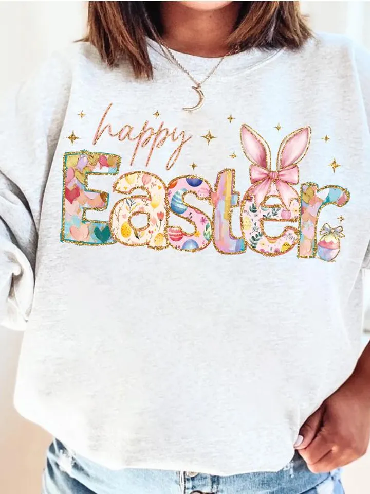 Happy Easter retro easter doodle png Easter Christian Png Easter bible verse png Risen doodle png retro easter glitter easter sublimation